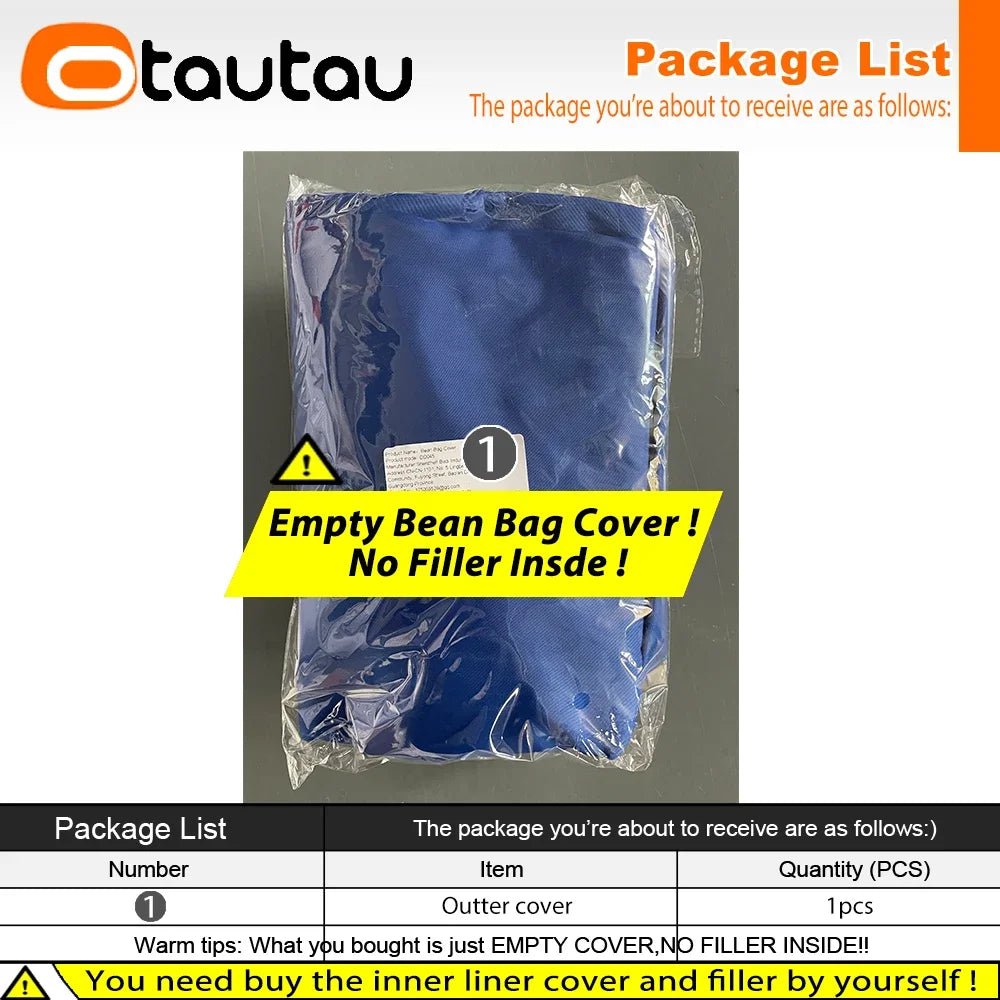OTAUTAU M/L Outdoor/Home Bean Bag Cover 140x180cm DD103【No Filler Inside! You Need To Buy Filler By Yourself !】 - PatioLix