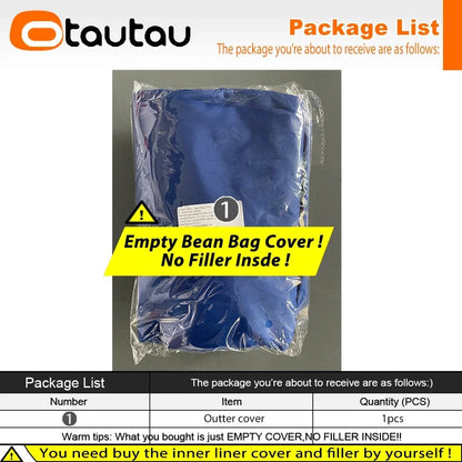 OTAUTAU M/L Outdoor/Home Bean Bag Cover 140x180cm DD103【No Filler Inside! You Need To Buy Filler By Yourself !】 - PatioLix
