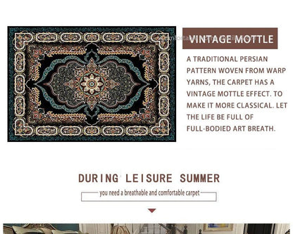 Persian Style Carpet for Living Room Home Decoration Retro Lounge Rug Soft Bedroom Carpet Non - slip Bedside Mats Washable 200x300 - PatioLix