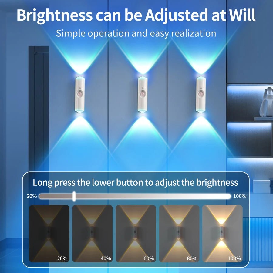 RGB Magnetic Wall Light with Motion Sensor Rechargeable - PatioLix
