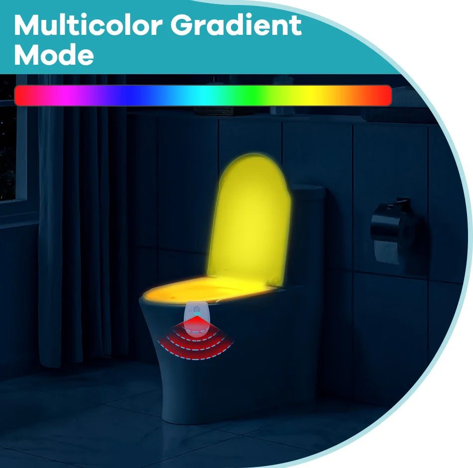 RGB Toilet Light Motion Sensor 16 Colors Waterproof - PatioLix