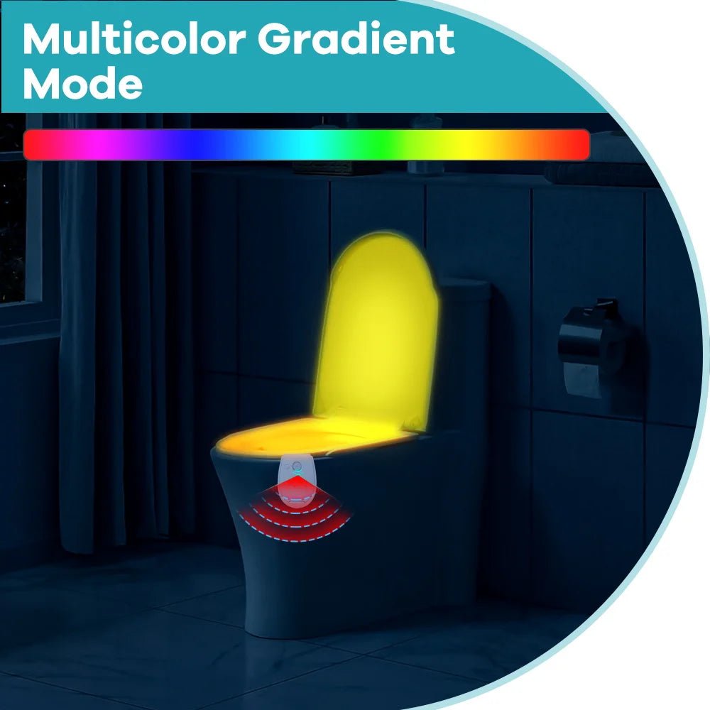RGB Toilet Light Motion Sensor 16 Colors Waterproof - PatioLix