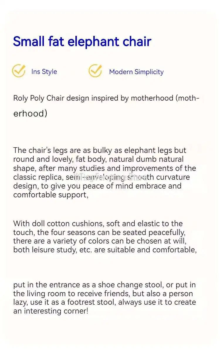 Roly Poly Chair Modern Sofa Nordic Living Room Chairs Lounge Salon Lazy Ergonomic Relax Designer Luxury Chaise Home Furniture - PatioLix