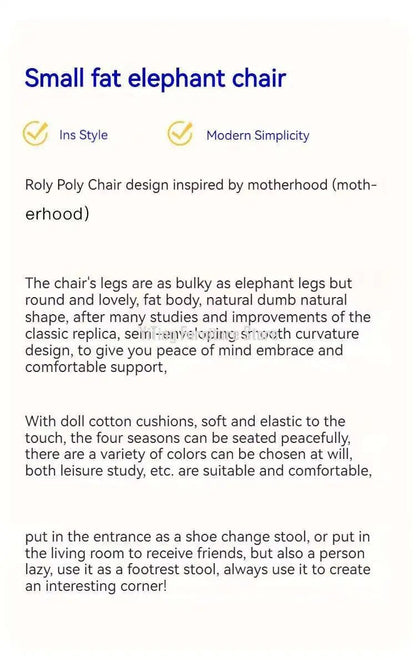 Roly Poly Chair Modern Sofa Nordic Living Room Chairs Lounge Salon Lazy Ergonomic Relax Designer Luxury Chaise Home Furniture - PatioLix