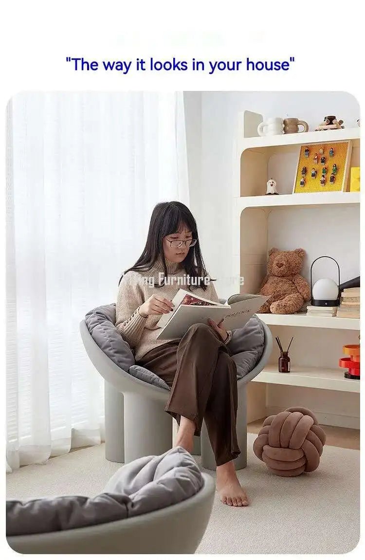 Roly Poly Chair Modern Sofa Nordic Living Room Chairs Lounge Salon Lazy Ergonomic Relax Designer Luxury Chaise Home Furniture - PatioLix