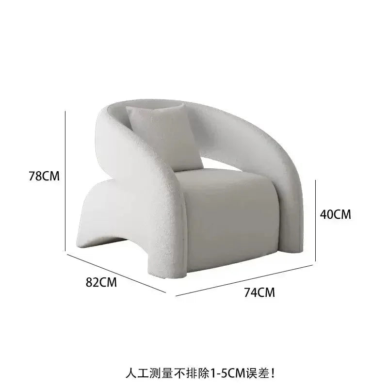 Single Chair Living Room Lazy Single Sofa Leisure Chair Designer Sofa Chair Single Sofa Light Luxury High - end - PatioLix