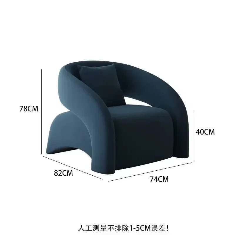 Single Chair Living Room Lazy Single Sofa Leisure Chair Designer Sofa Chair Single Sofa Light Luxury High - end - PatioLix