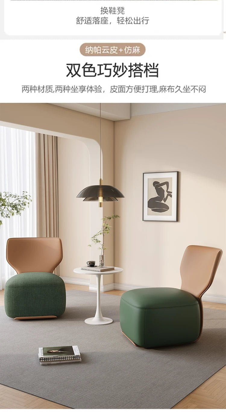 Single Sofa Chair Cream Wind Lazy Sofa Backrest Small Chair Living Room Balcony Leisure Chair Luxury Modern Sofa Furniture - PatioLix