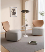 Single Sofa Chair Cream Wind Lazy Sofa Backrest Small Chair Living Room Balcony Leisure Chair Luxury Modern Sofa Furniture - PatioLix