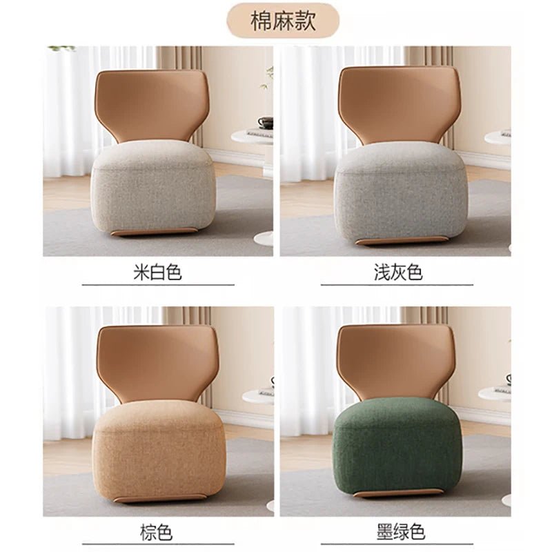 Single Sofa Chair Cream Wind Lazy Sofa Backrest Small Chair Living Room Balcony Leisure Chair Luxury Modern Sofa Furniture - PatioLix