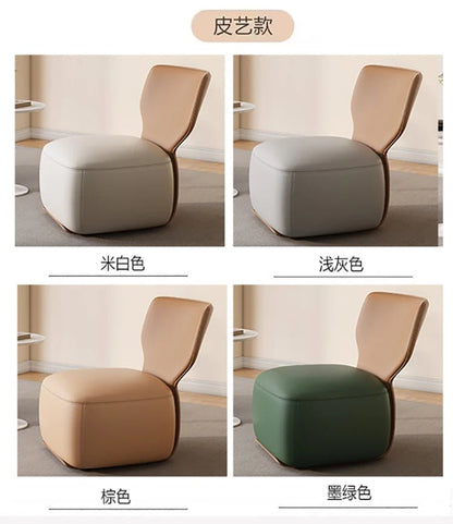 Single Sofa Chair Cream Wind Lazy Sofa Backrest Small Chair Living Room Balcony Leisure Chair Luxury Modern Sofa Furniture - PatioLix