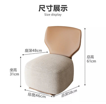 Single Sofa Chair Cream Wind Lazy Sofa Backrest Small Chair Living Room Balcony Leisure Chair Luxury Modern Sofa Furniture - PatioLix