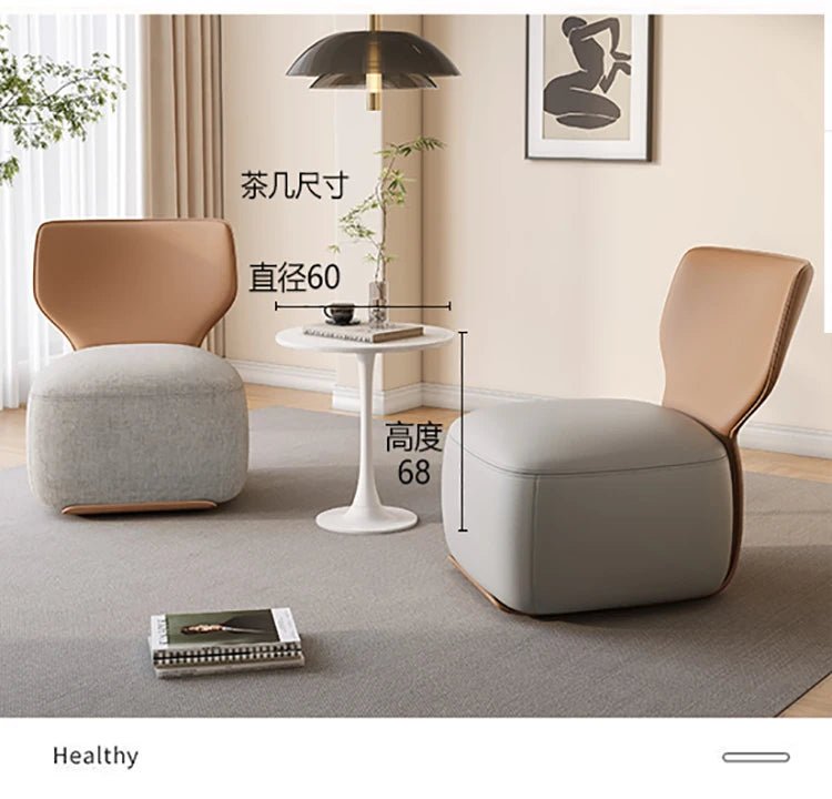 Single Sofa Chair Cream Wind Lazy Sofa Backrest Small Chair Living Room Balcony Leisure Chair Luxury Modern Sofa Furniture - PatioLix