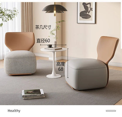 Single Sofa Chair Cream Wind Lazy Sofa Backrest Small Chair Living Room Balcony Leisure Chair Luxury Modern Sofa Furniture - PatioLix