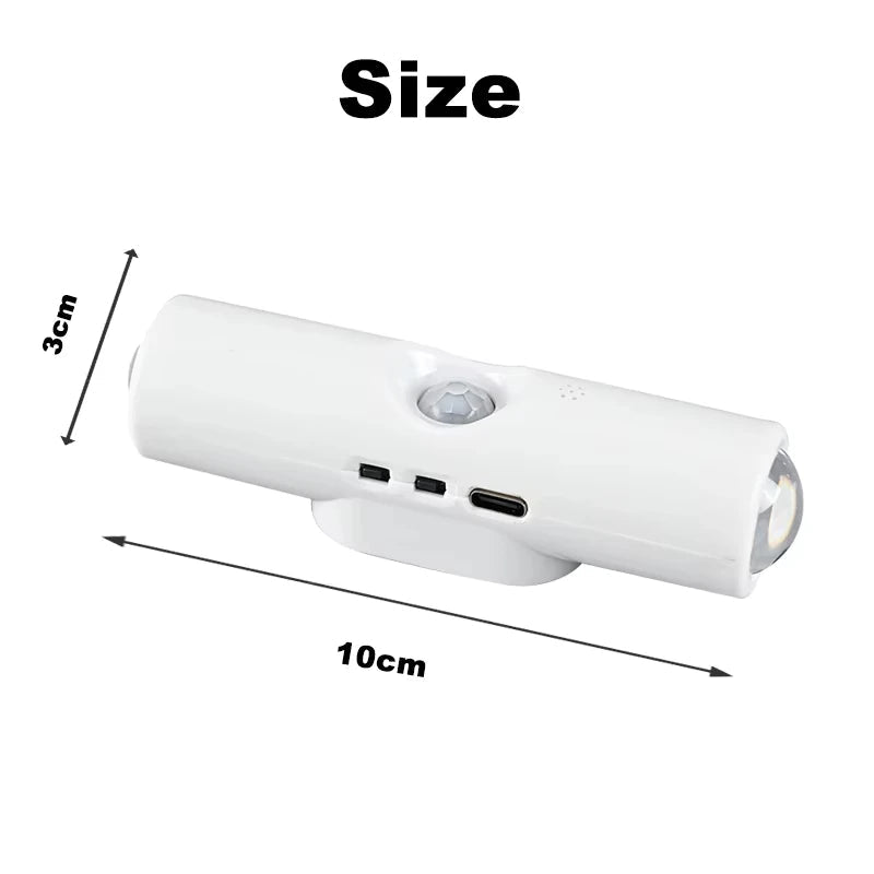 Smart RGB Double - head Wall Light Motion Sensor Magnetic Night Light Rechargeable Spotlight for Bedroom Closet Garden Room Decor - PatioLix