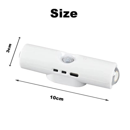 Smart RGB Double - head Wall Light Motion Sensor Magnetic Night Light Rechargeable Spotlight for Bedroom Closet Garden Room Decor - PatioLix