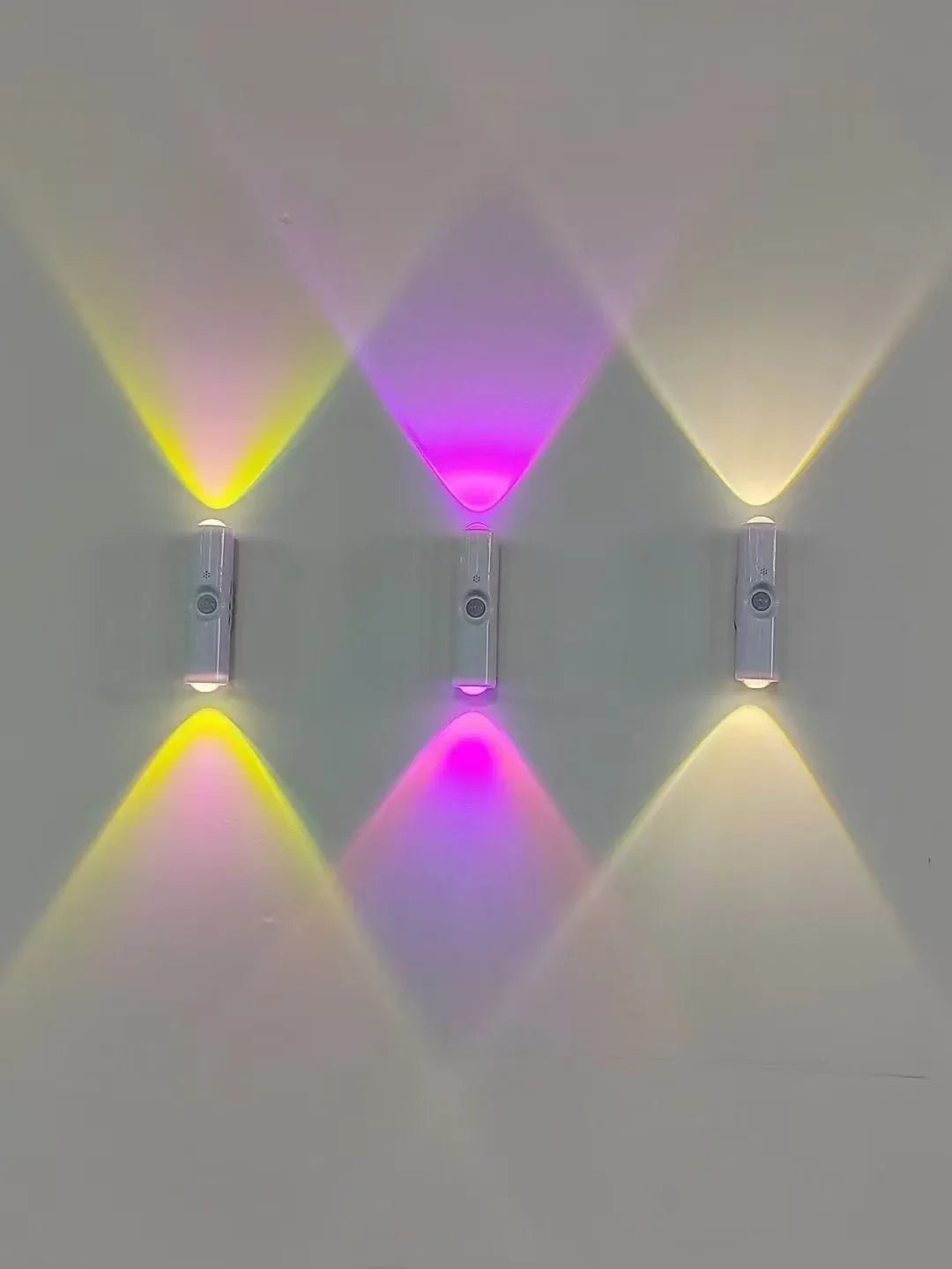 Smart RGB Double - head Wall Light Motion Sensor Magnetic Night Light Rechargeable Spotlight for Bedroom Closet Garden Room Decor - PatioLix