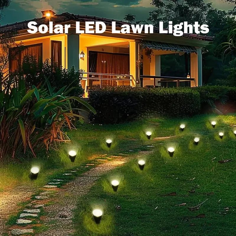 Solar LED Garden Pathway Light 15/30LEDS 8 Modes Outdoor Waterproof Lawn Lamp for Camping Weddings Christmas Holiday Lighting - PatioLix