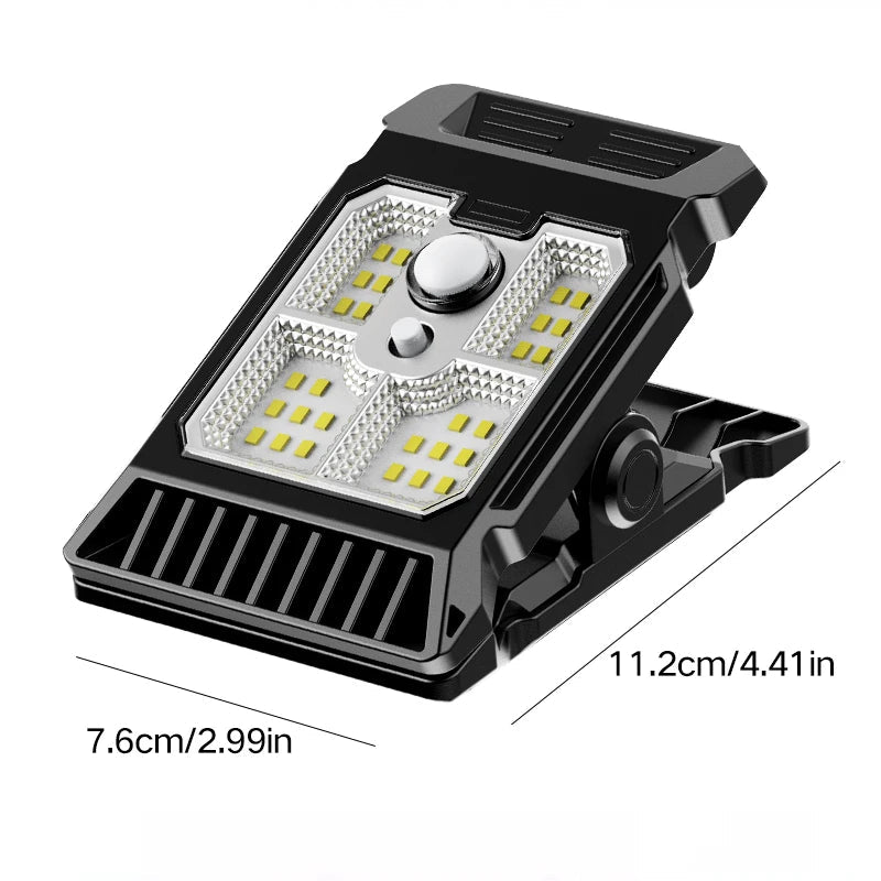 Solar powered courtyard lamp, household garden lighting, human body sensing multifunctional outdoor clip on lawn lamp - PatioLix