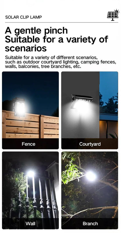Solar powered courtyard lamp, household garden lighting, human body sensing multifunctional outdoor clip on lawn lamp - PatioLix