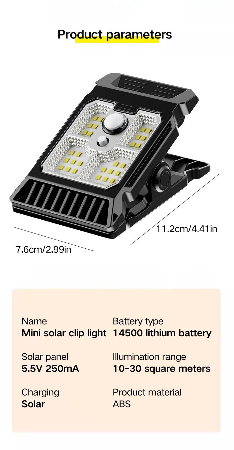 Solar powered courtyard lamp, household garden lighting, human body sensing multifunctional outdoor clip on lawn lamp - PatioLix