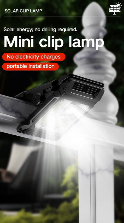 Solar powered courtyard lamp, household garden lighting, human body sensing multifunctional outdoor clip on lawn lamp - PatioLix
