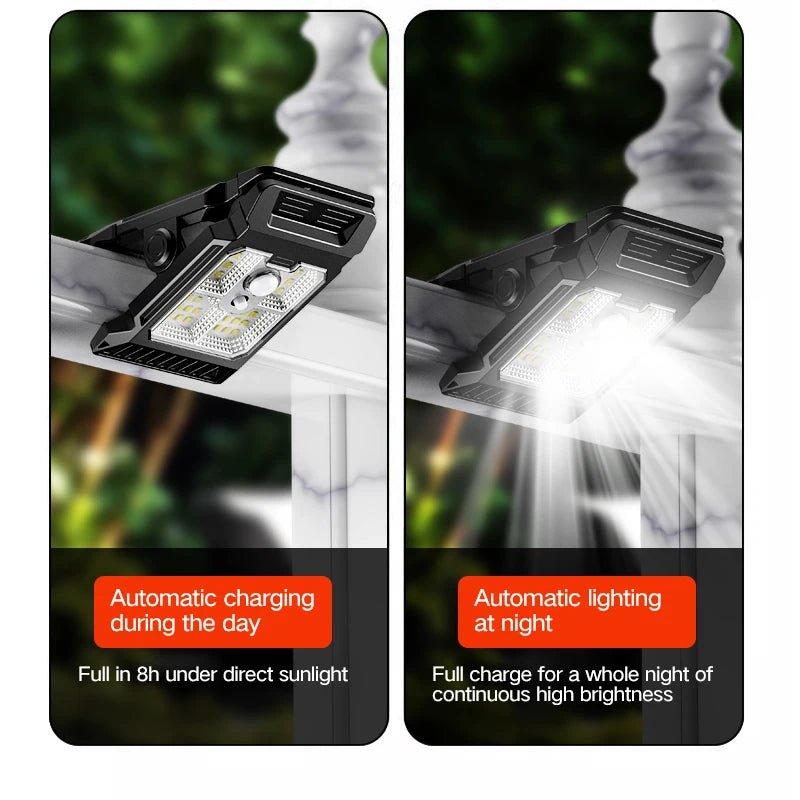 Solar powered courtyard lamp, household garden lighting, human body sensing multifunctional outdoor clip on lawn lamp - PatioLix