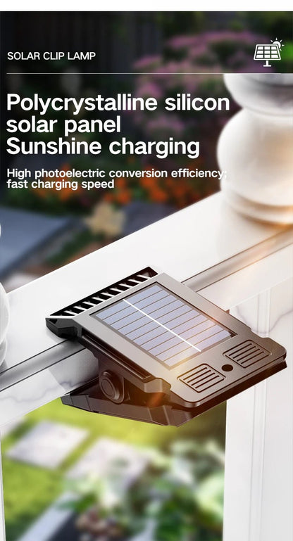 Solar powered courtyard lamp, household garden lighting, human body sensing multifunctional outdoor clip on lawn lamp - PatioLix