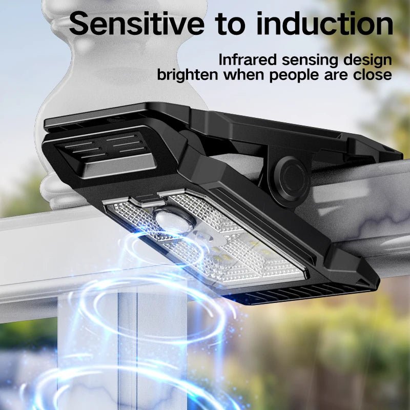 Solar powered courtyard lamp, household garden lighting, human body sensing multifunctional outdoor clip on lawn lamp - PatioLix