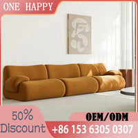 Vacuum - Compressed Modular Sofa, Wabi - Sabi Sherpa Fabric Sectional with High - Elastic Foam, Cream Mid - Century Style, Space Saving - PatioLix