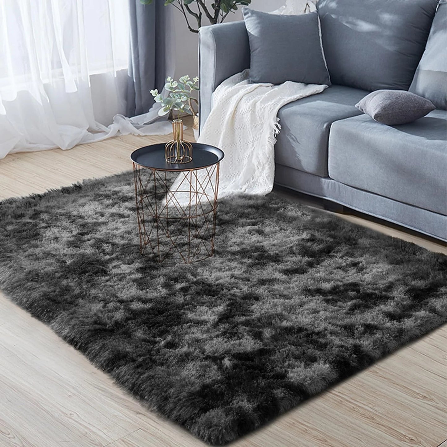 VIKAMA Minimalist Style Living Room Carpet, Fluffy And Slip - Resistant Children's Room Mat, Bathroom Carpet, Home Decoration - PatioLix
