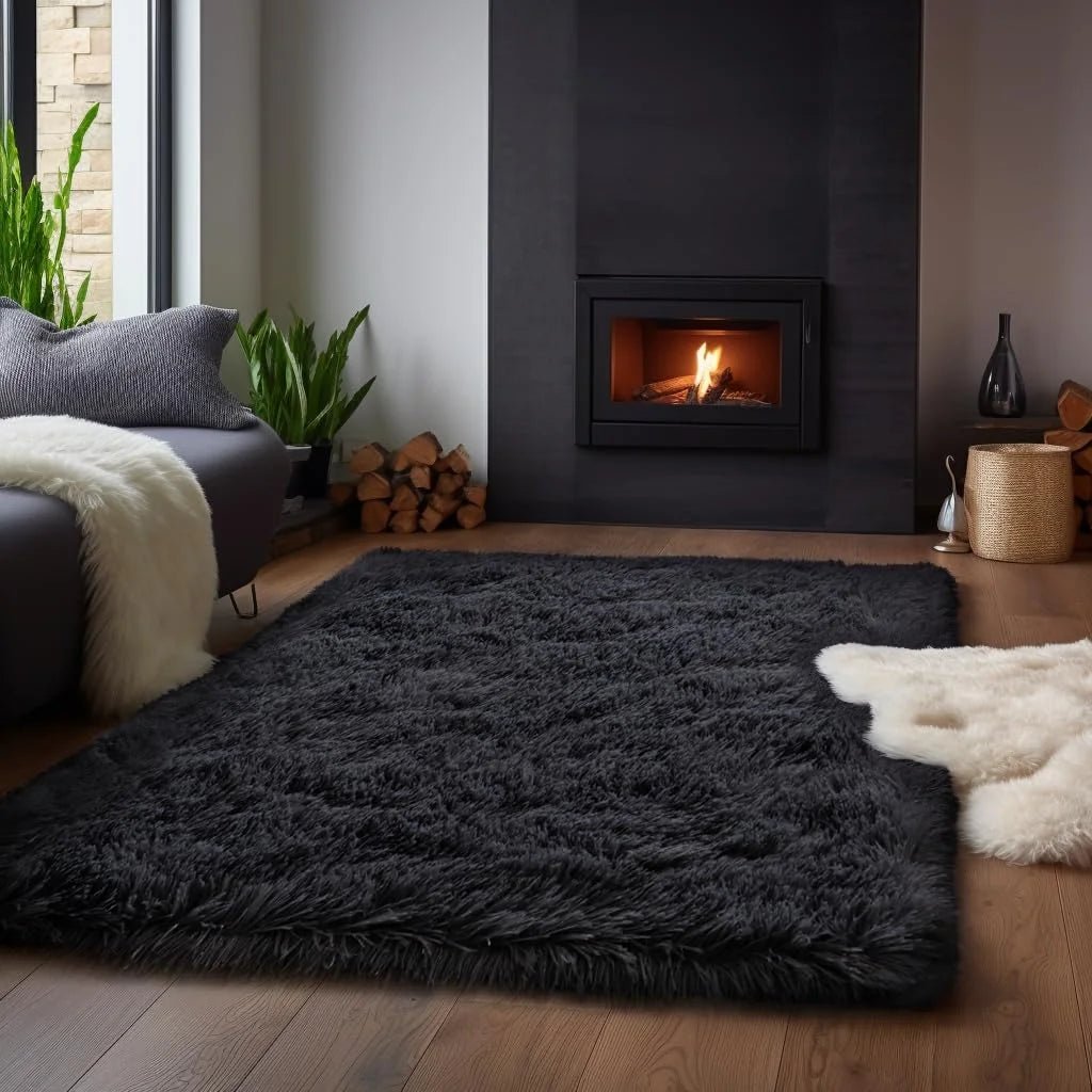 VIKAMA Minimalist Style Living Room Carpet, Fluffy And Slip - Resistant Children's Room Mat, Bathroom Carpet, Home Decoration - PatioLix