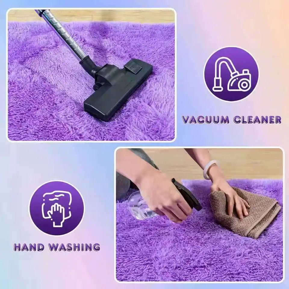 VIKAMA Tie - dyed Fluffy Carpets For Living Room Decor Bedside Rug Warm Plush Floor Mats Children's Room Play Mats Furry Carpet - PatioLix