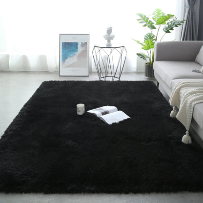 VIKAMA Tie - dyed Fluffy Carpets For Living Room Decor Bedside Rug Warm Plush Floor Mats Children's Room Play Mats Furry Carpet - PatioLix