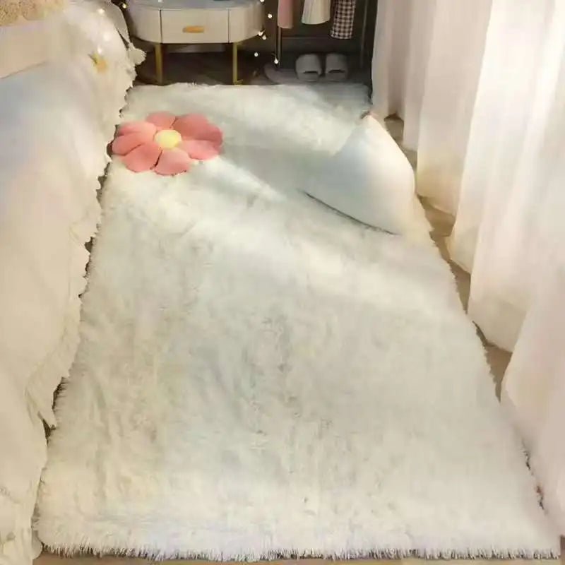 VIKAMA Tie - dyed Fluffy Carpets For Living Room Decor Bedside Rug Warm Plush Floor Mats Children's Room Play Mats Furry Carpet - PatioLix