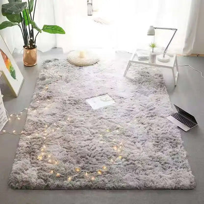 VIKAMA Tie - dyed Fluffy Carpets For Living Room Decor Bedside Rug Warm Plush Floor Mats Children's Room Play Mats Furry Carpet - PatioLix
