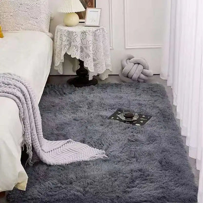 VIKAMA Tie - dyed Fluffy Carpets For Living Room Decor Bedside Rug Warm Plush Floor Mats Children's Room Play Mats Furry Carpet - PatioLix