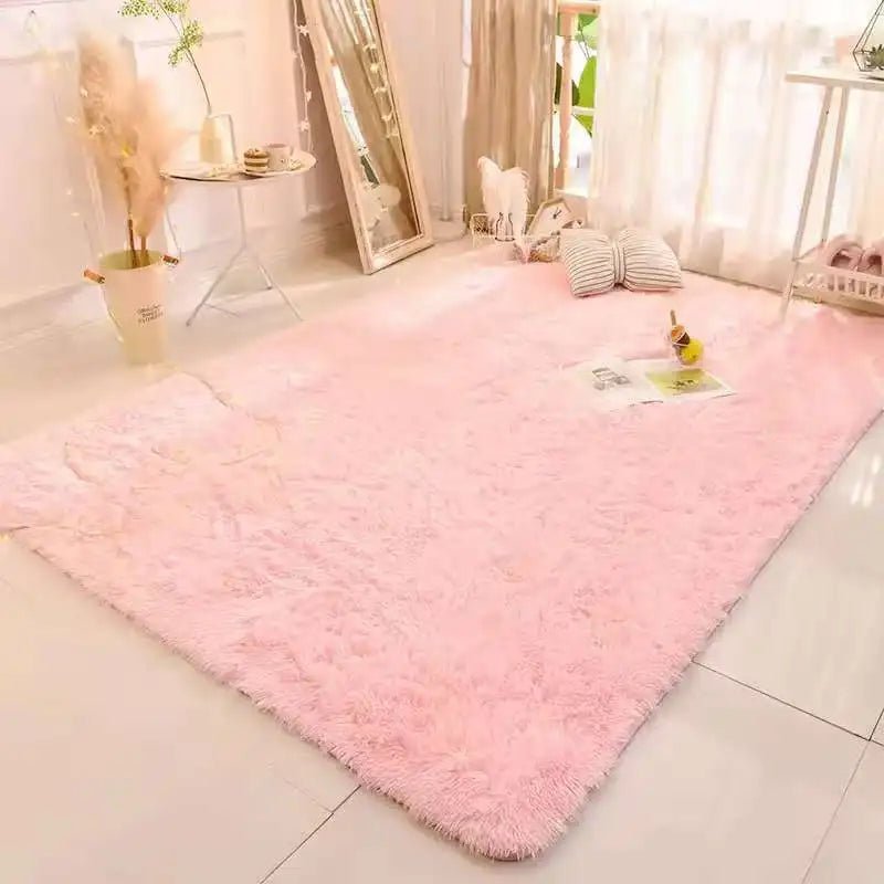 VIKAMA Tie - dyed Fluffy Carpets For Living Room Decor Bedside Rug Warm Plush Floor Mats Children's Room Play Mats Furry Carpet - PatioLix