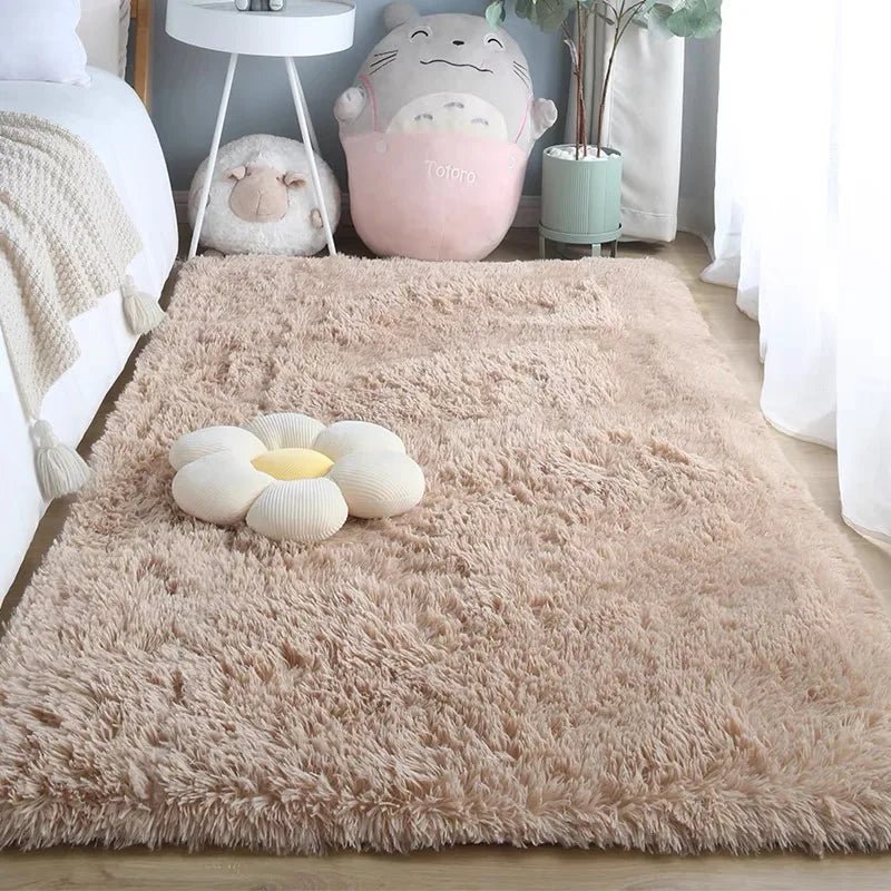 VIKAMA Tie - dyed Fluffy Carpets For Living Room Decor Bedside Rug Warm Plush Floor Mats Children's Room Play Mats Furry Carpet - PatioLix