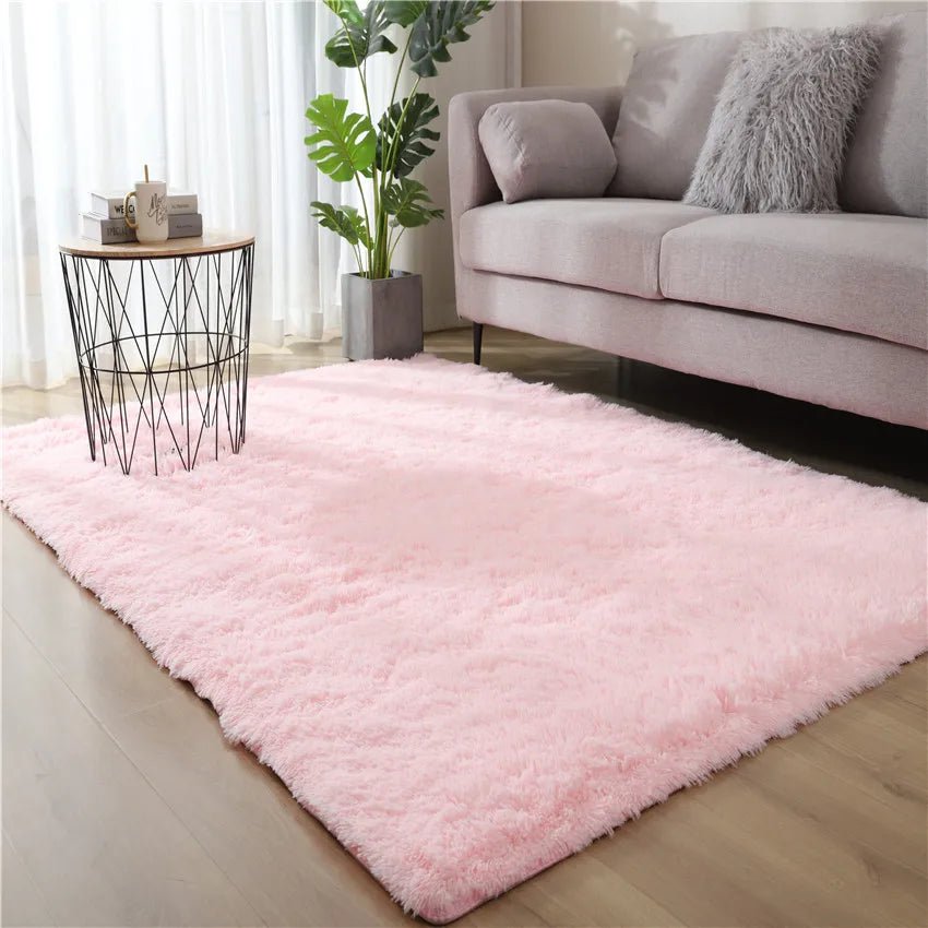 VIKAMA Tie - dyed Fluffy Carpets For Living Room Decor Bedside Rug Warm Plush Floor Mats Children's Room Play Mats Furry Carpet - PatioLix