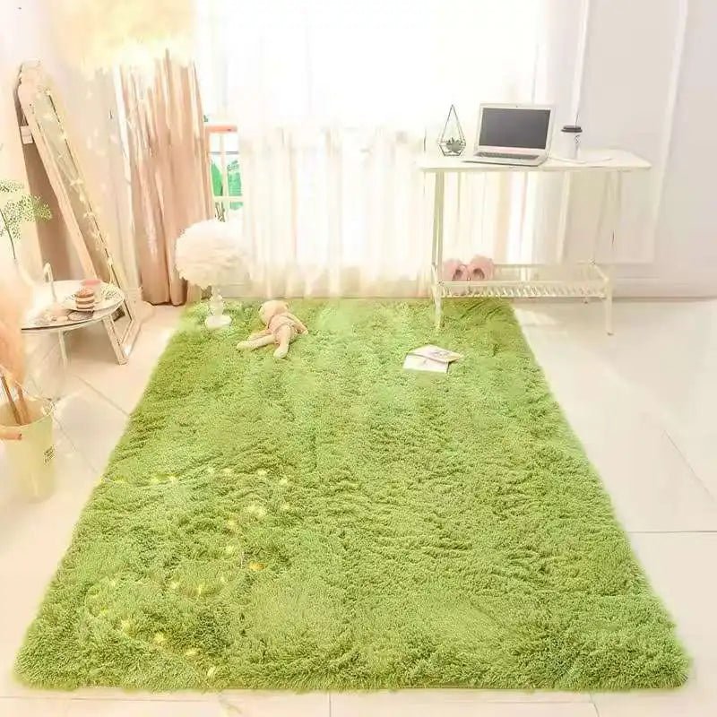 VIKAMA Tie - dyed Fluffy Carpets For Living Room Decor Bedside Rug Warm Plush Floor Mats Children's Room Play Mats Furry Carpet - PatioLix