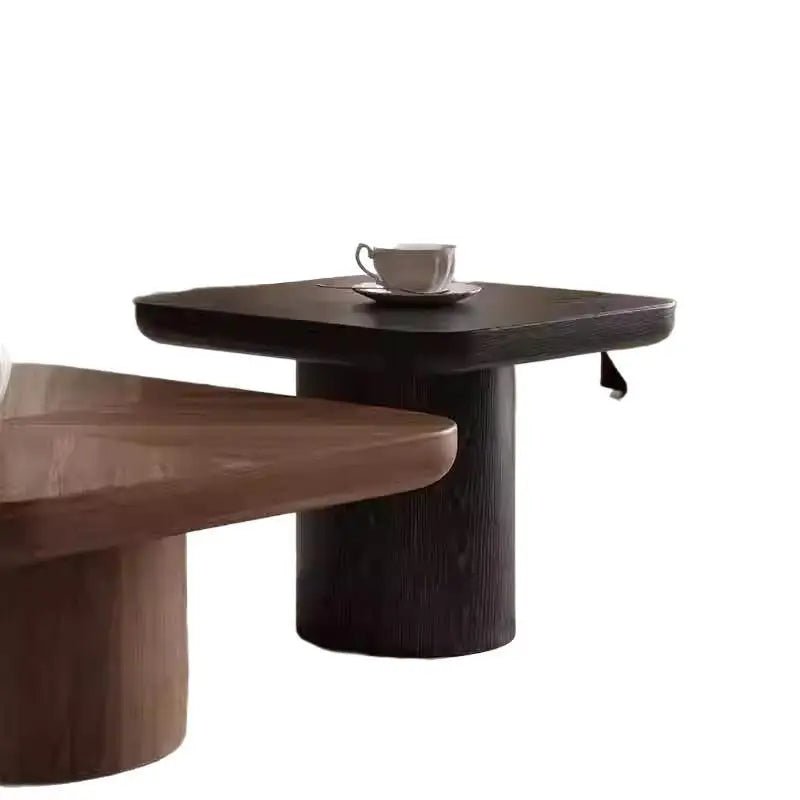 Walnut Coffee Table for Small Apartment Zebra Stripe Tatami Paint Square Several Combination for Household Living Room Furniture - PatioLix