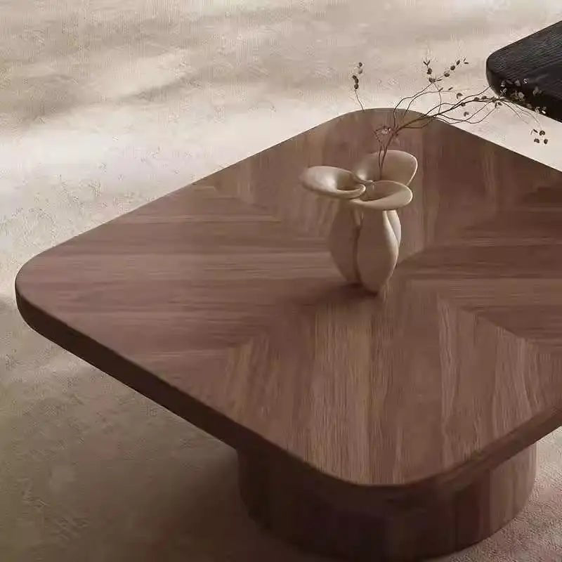 Walnut Coffee Table for Small Apartment Zebra Stripe Tatami Paint Square Several Combination for Household Living Room Furniture - PatioLix