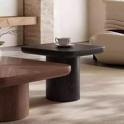 Walnut Coffee Table for Small Apartment Zebra Stripe Tatami Paint Square Several Combination for Household Living Room Furniture - PatioLix